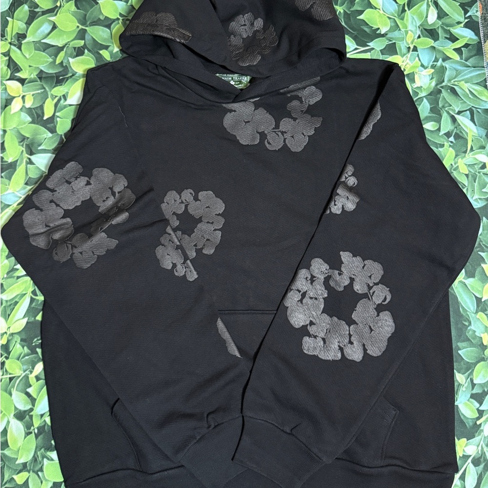 Denim Tears Cotton Wreath Monochrome Hoodie